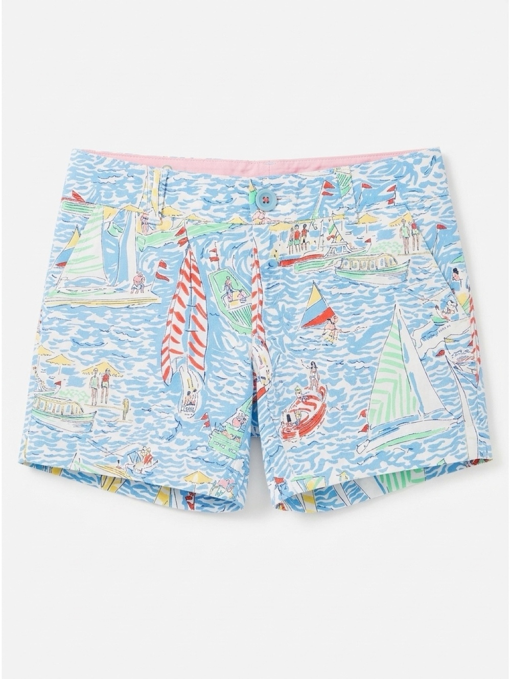 Lilly Pulitzer Callahan Short Women's Size 4 Cotton Sailboat Print Shorts